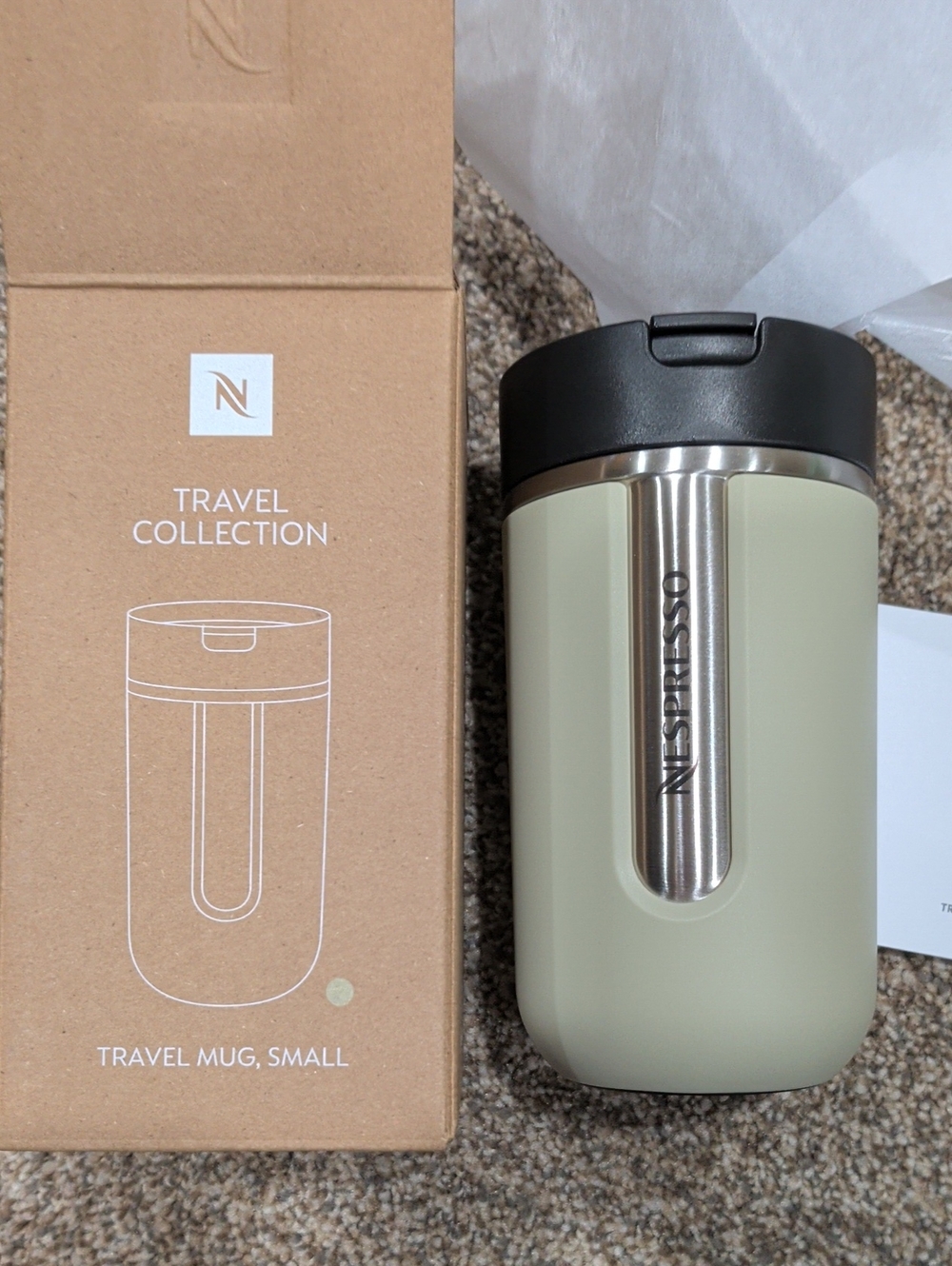 Nespresso Travel mug - small Sage green
